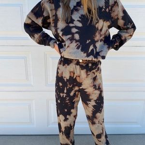 Reverse Tie Dye Sweatsuit